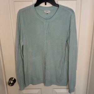 Croft & Barrow Women's Light Blue Acrylic Cardigan